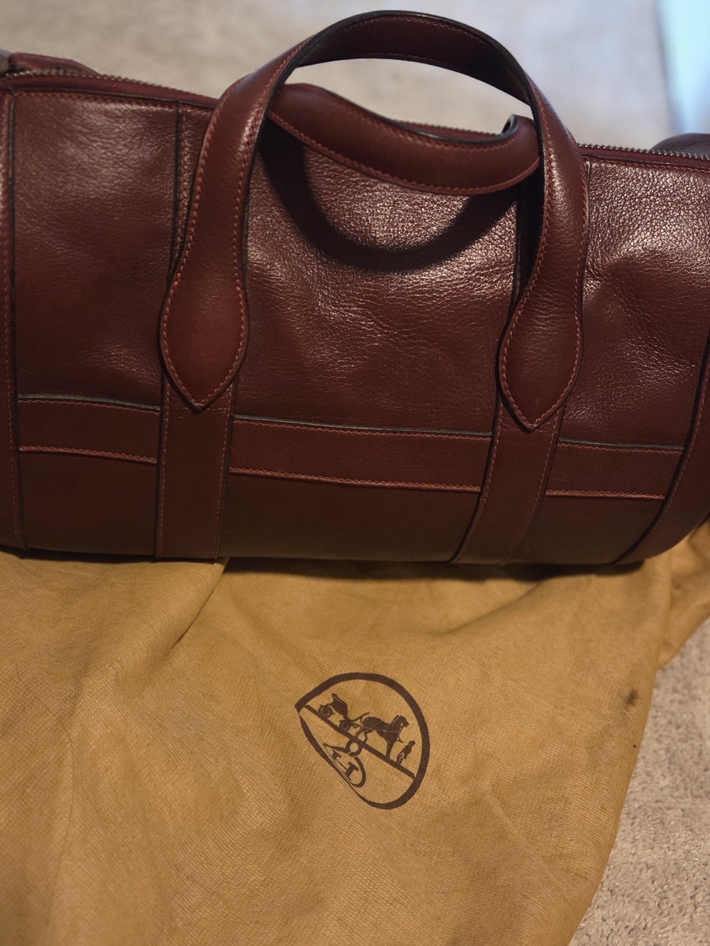 Hermes 1984 Rouge H Veau Graine Bag